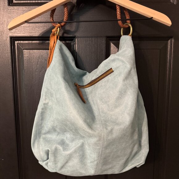 Genuine Brushed Leather Shoulder Bag - Picture 2 of 4